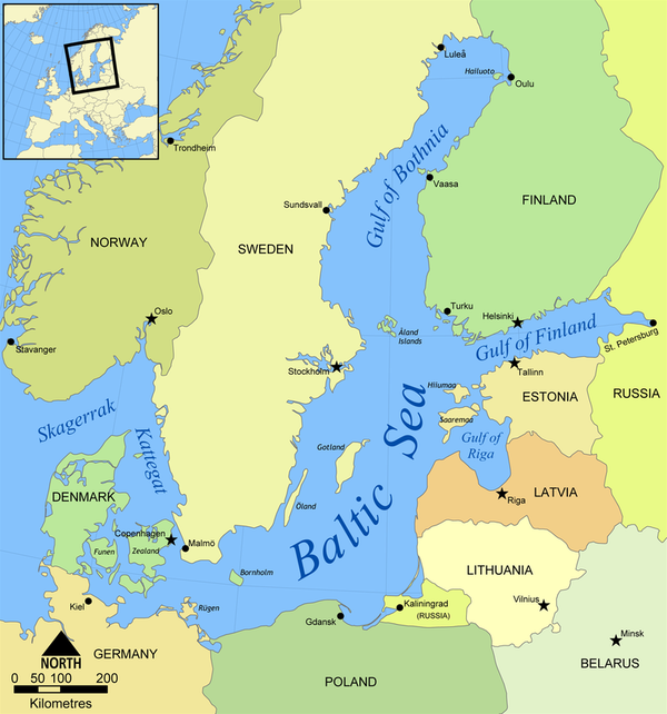 خريطة دول البلطيق