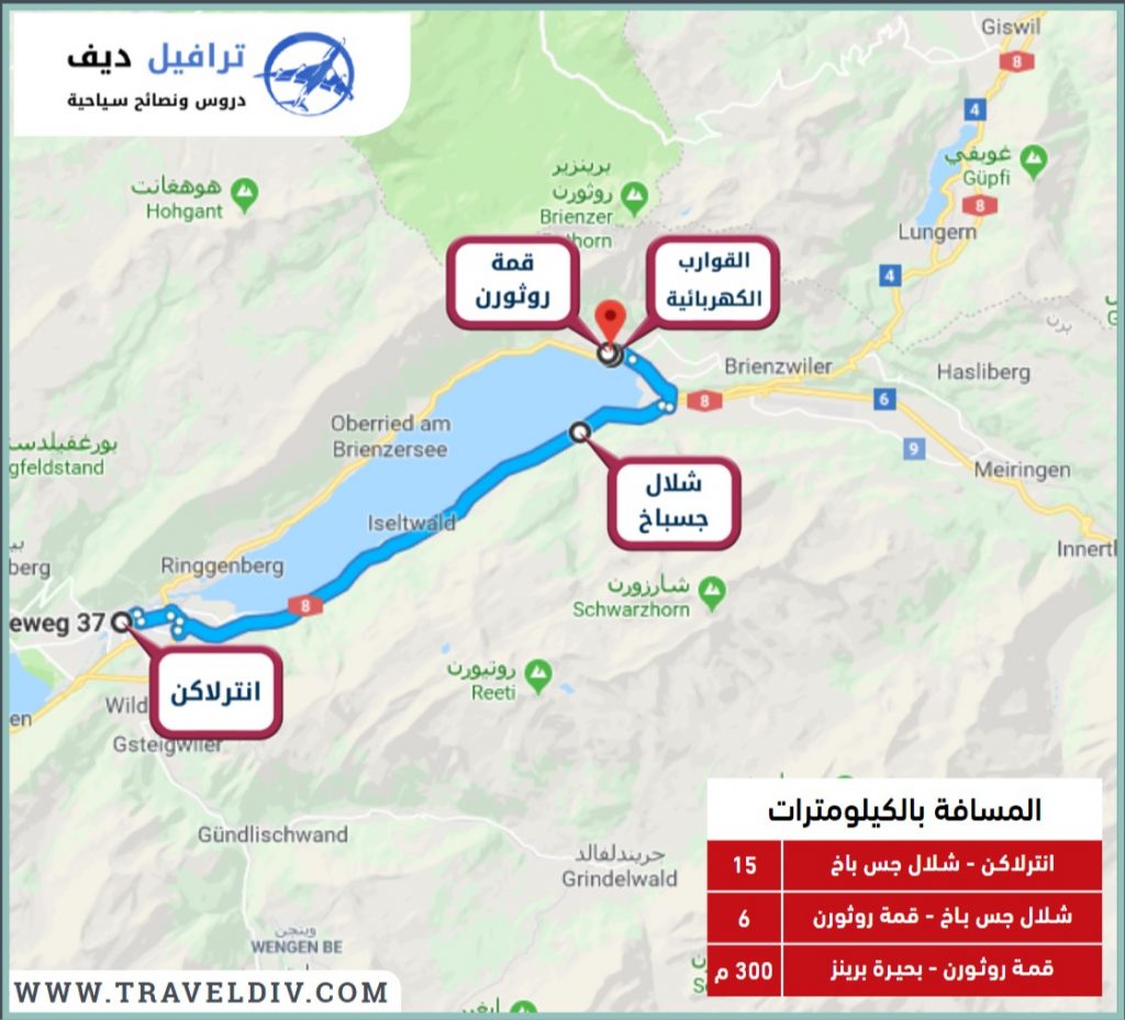 برنامج انترلاكن وجدول سياحي يومي لزيارة الاماكن القريبة منها لمدة اسبوع