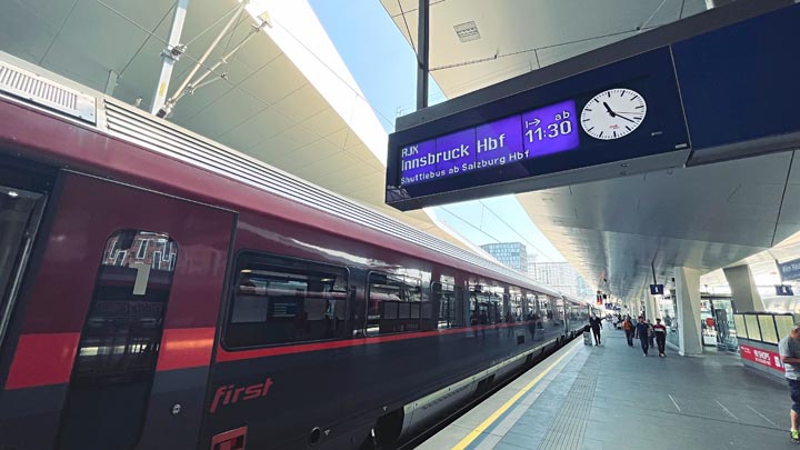 شرح استخدام القطار في النمسا OBB للتنقل بين المدن و القرى النمساوية