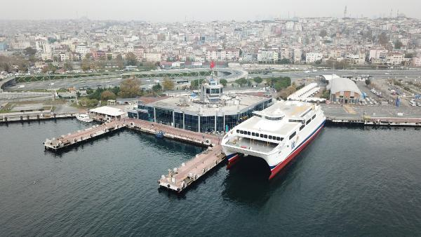 İDO Yenikapı İskelesi havadan görüntülendi