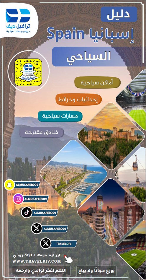 دليل إسبانيا السياحي – أماكن سياحية، إحداثيات، خرائط، فنادق وشقق مختارة
